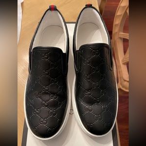 Gucci Leather Mens Slip On Sneaker - Men's Size 9UK/10US